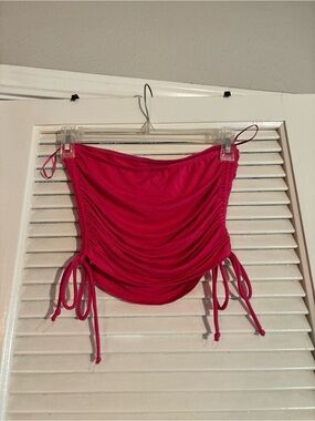 Ambiance Neon Pink Tube Top with Side Ties